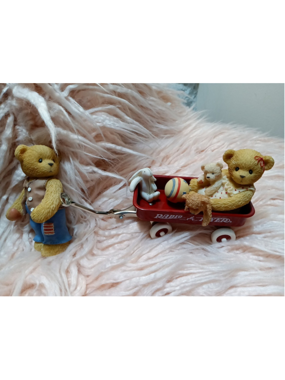 Cherishes Teddies Vernon Eva Wherever Life Takes You Red Radio Flyer Wagon Ride
